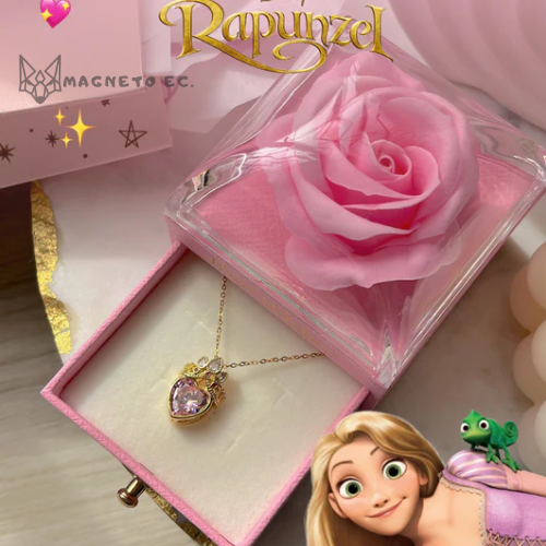 COLLAR Y JOYERO™ - ROSA ETERNA Y RAPUNZEL