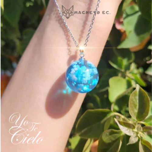 COLLAR TECIELO™ - CADENA CON ESFERA DE CIELO