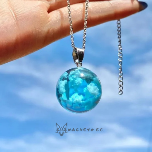 COLLAR TECIELO™ - CADENA CON ESFERA DE CIELO